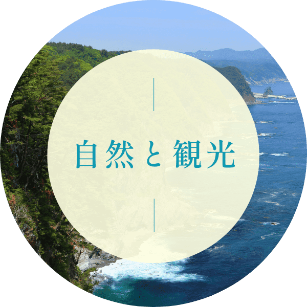 自然と観光ページのボタン