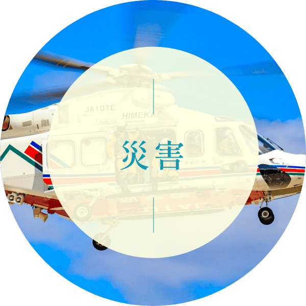 災害ページのボタン